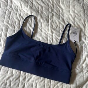 New• Crop Tank Navy Blue Bralette